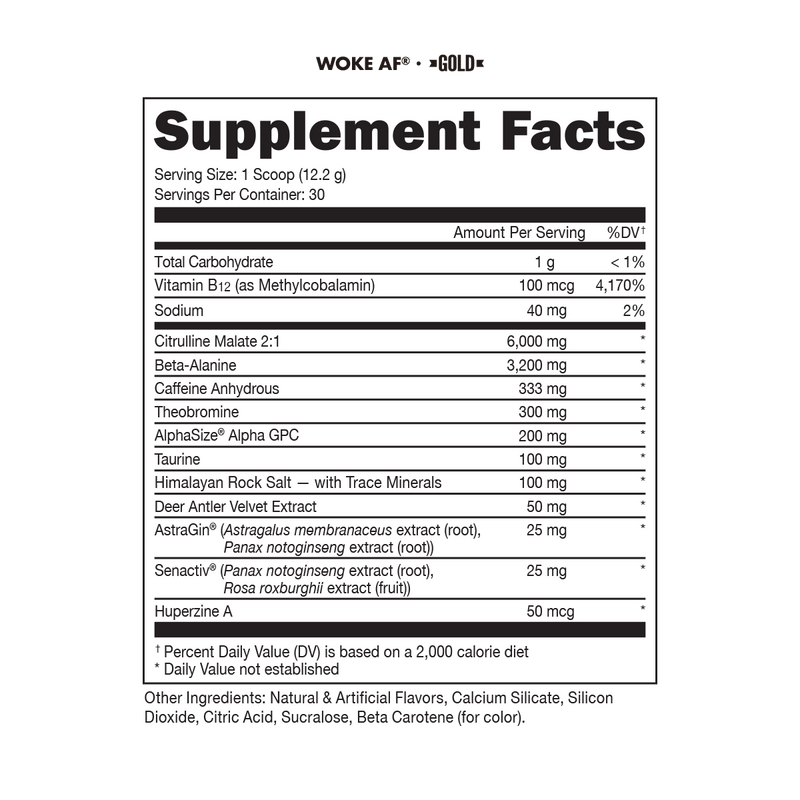 DAS Labs Woke AF High Stimulant Pre Workout