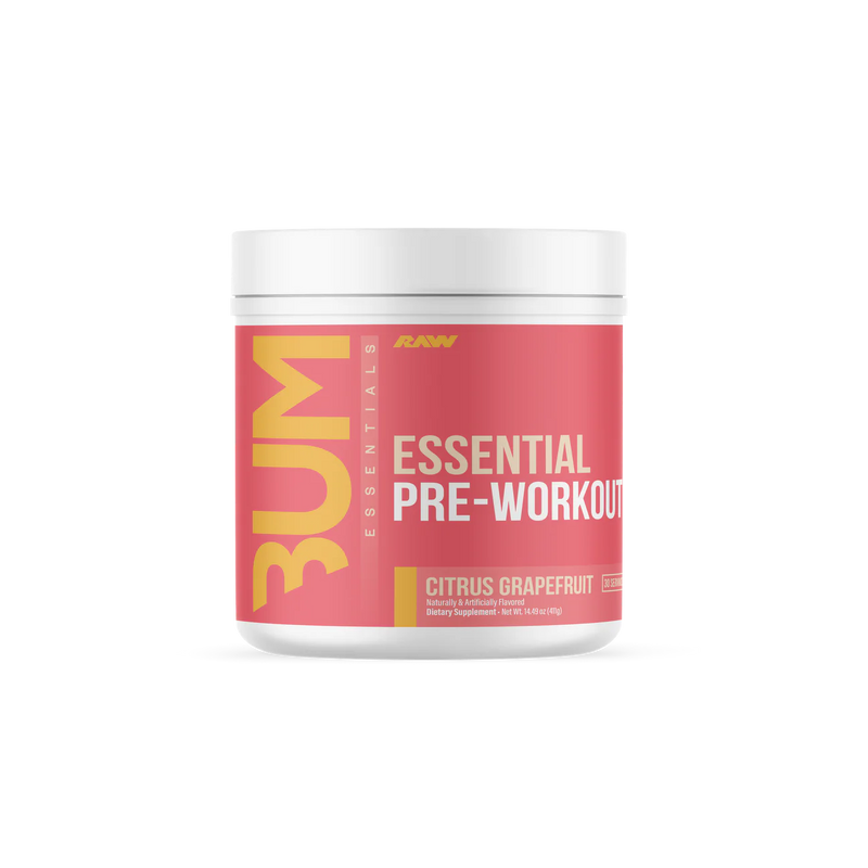 BUM Essential Essential Pre Workout – Energy, Focus & Pump | 200mg Caffeine | L-Citrulline 4g