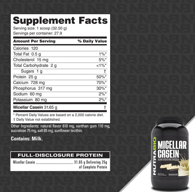 NutraBio Micellar Casein 2lbs