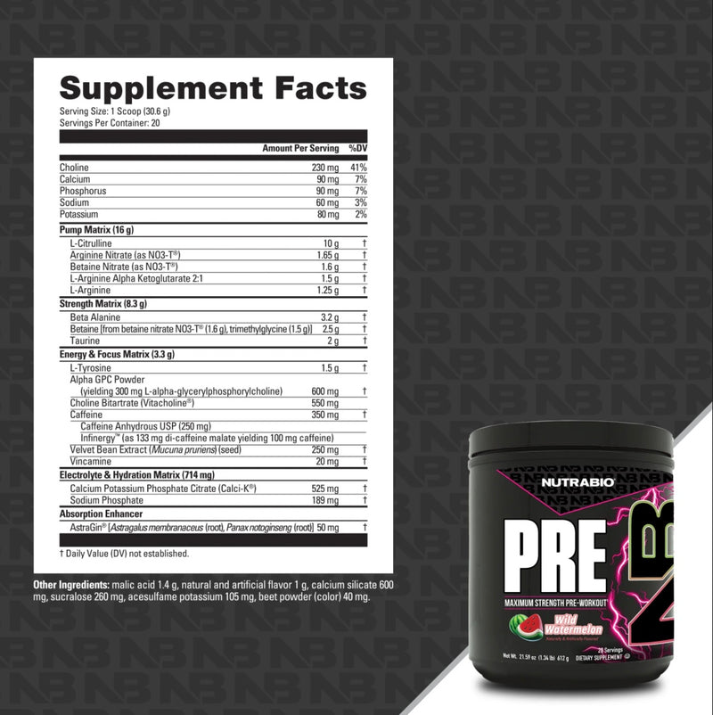 Nutrabio PRE Workout