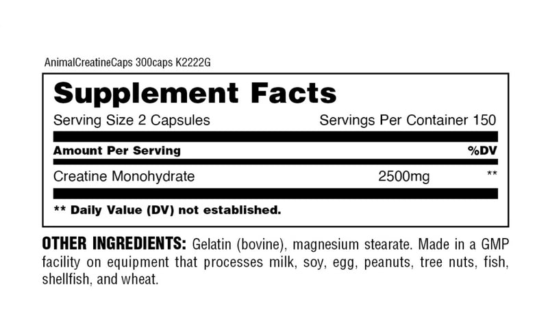 Animal Creatine 300 Capsules