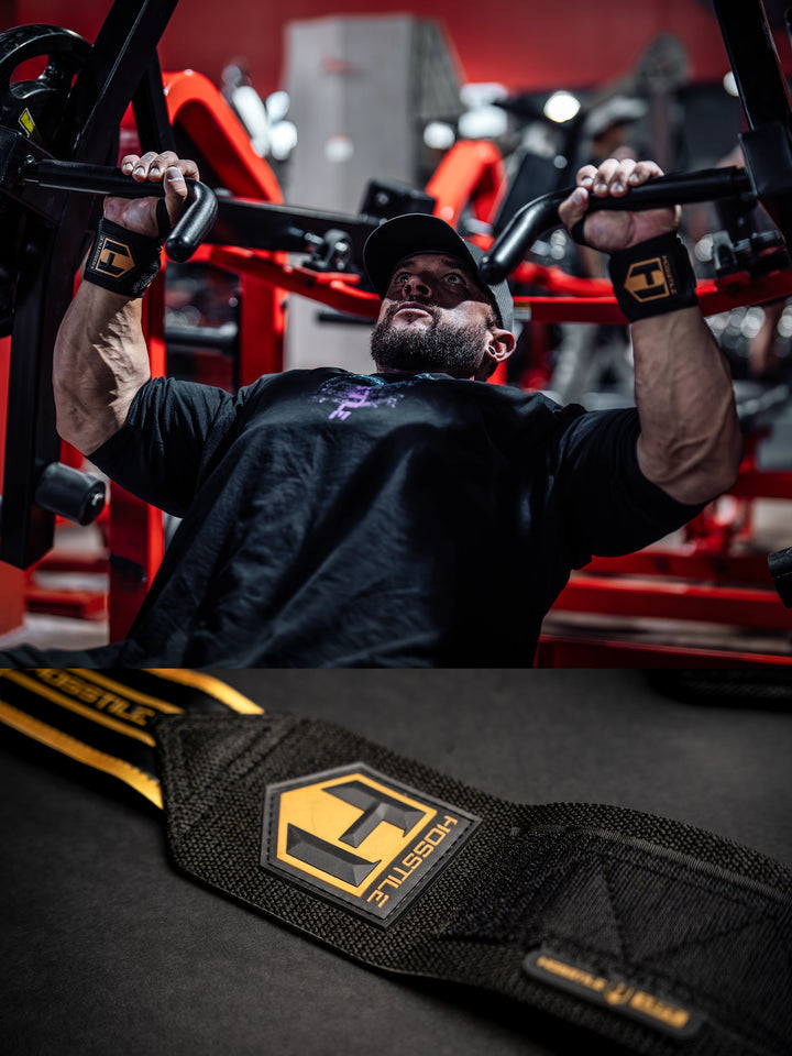 Hosstile Heavy Wrist Wraps- Black/Gold
