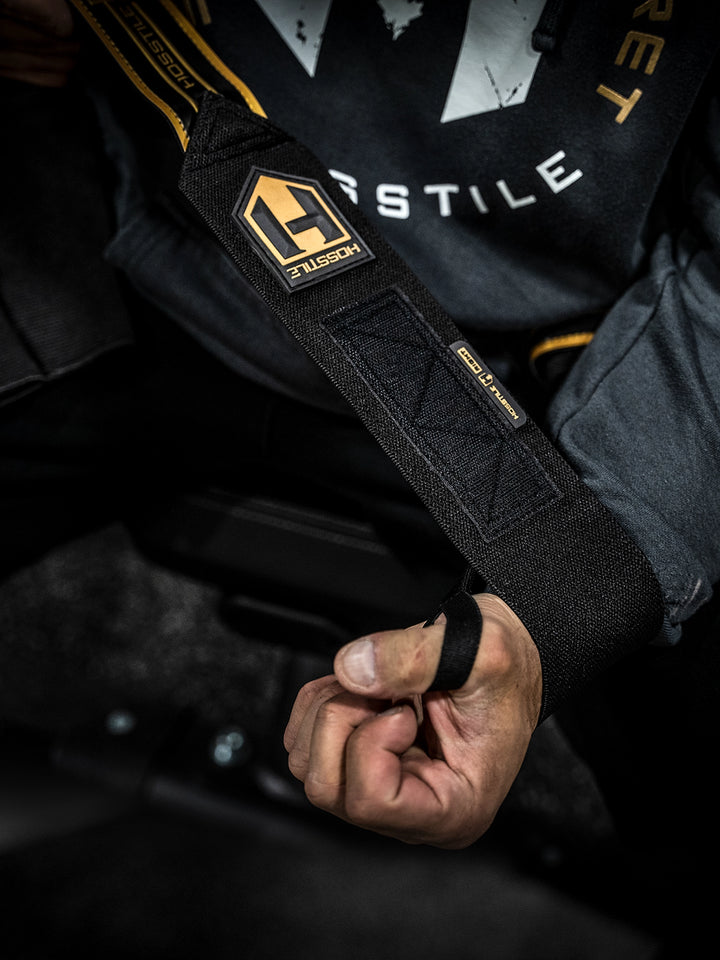 Hosstile Heavy Wrist Wraps- Black/Gold