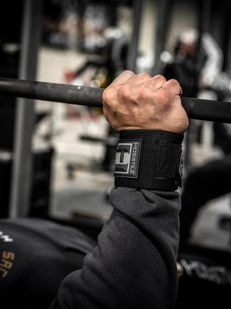 Hosstile Normal Wrist Wraps-Black/Grey