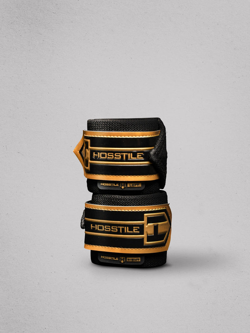 Hosstile Heavy Wrist Wraps- Black/Gold