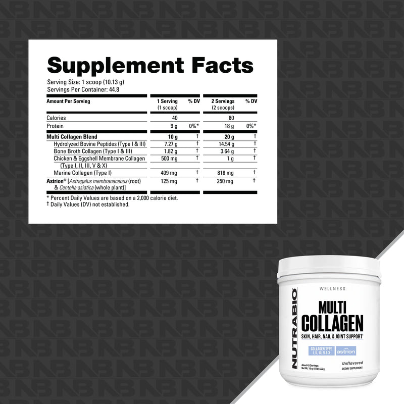NutraBio Multi Collagen - 45 servings