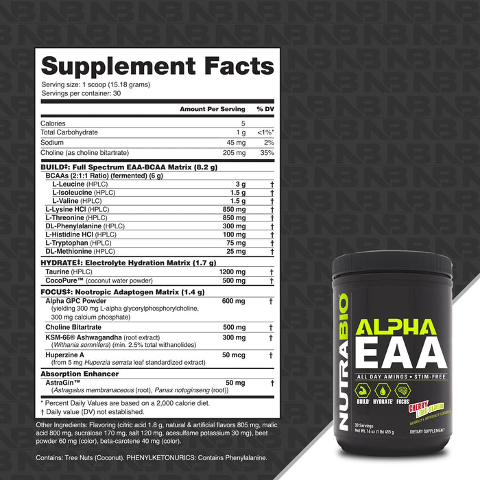 NutraBio Alpha EAA 30svg