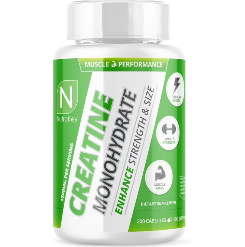 Nutrakey Creatine Monohydrate 200 Caps