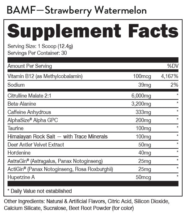 DAS Labs BAMF High Stimulant Nootropic Pre Workout