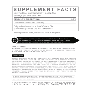 Atomic Creatine Monohydrate Online