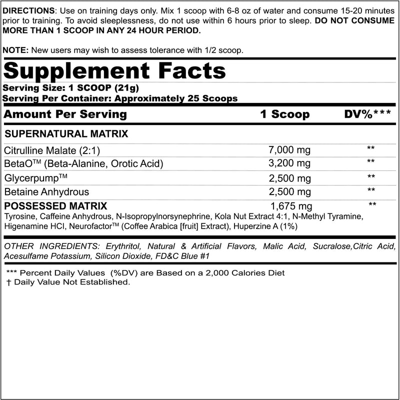 Black Magic BZRK High Potency Pre Workout
