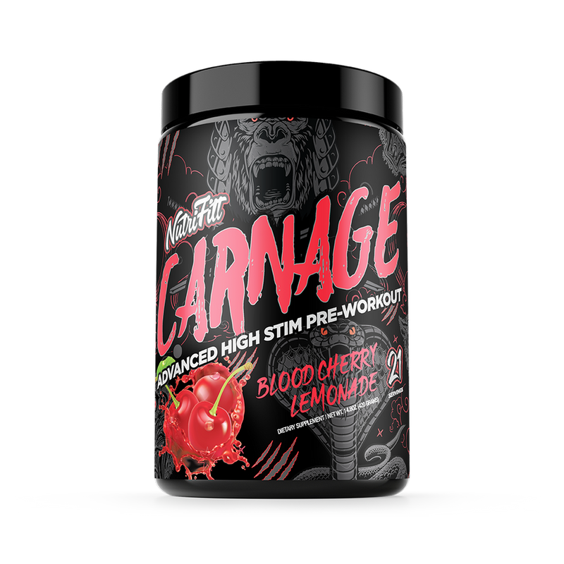 Nutrifitt Carnage High Stim Pre Workout - Supplement Xpress Online