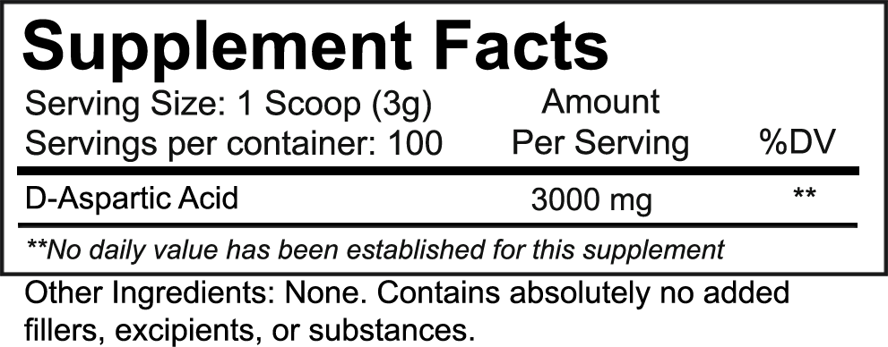Nutrakey D-Aspartic Acid 300mg - Supplement Xpress Online