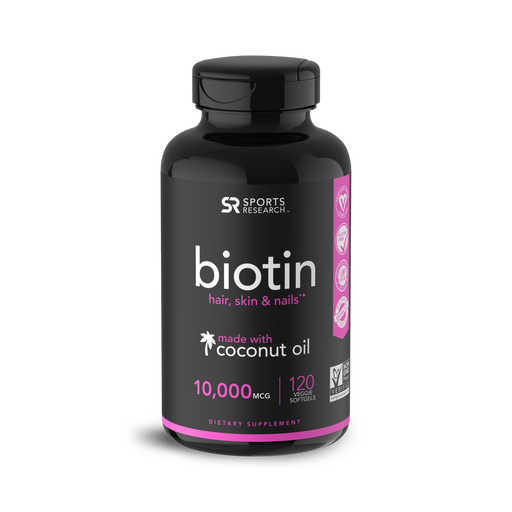 Sports Research Biotin 10,000 120 Caps - Supplement Xpress Online