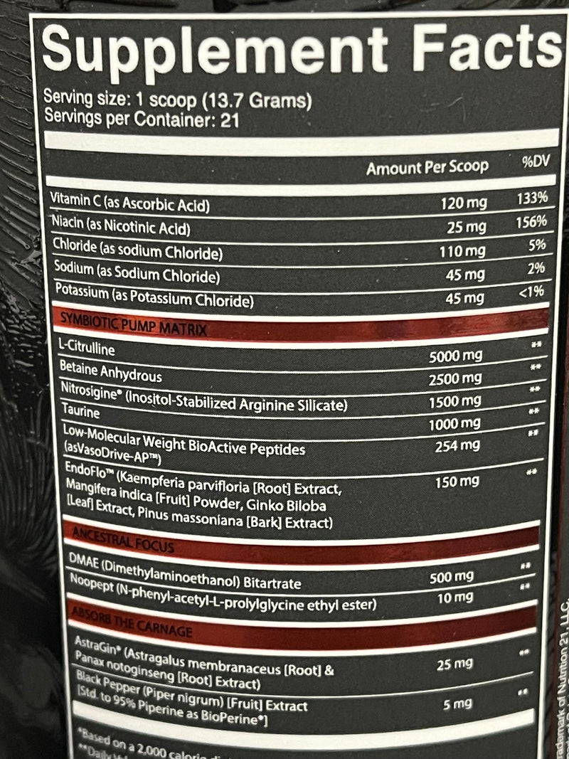 Nutrifitt Carnage Pump