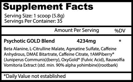 Insane Labz Psychotic Gold - Supplement Xpress Online