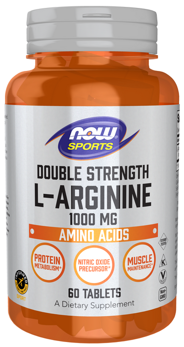 L-Arginine 1000 mg, Double Strength Tablets