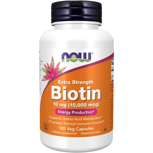Biotin 10 mg (10,000 mcg), Extra Strength Veg Capsules