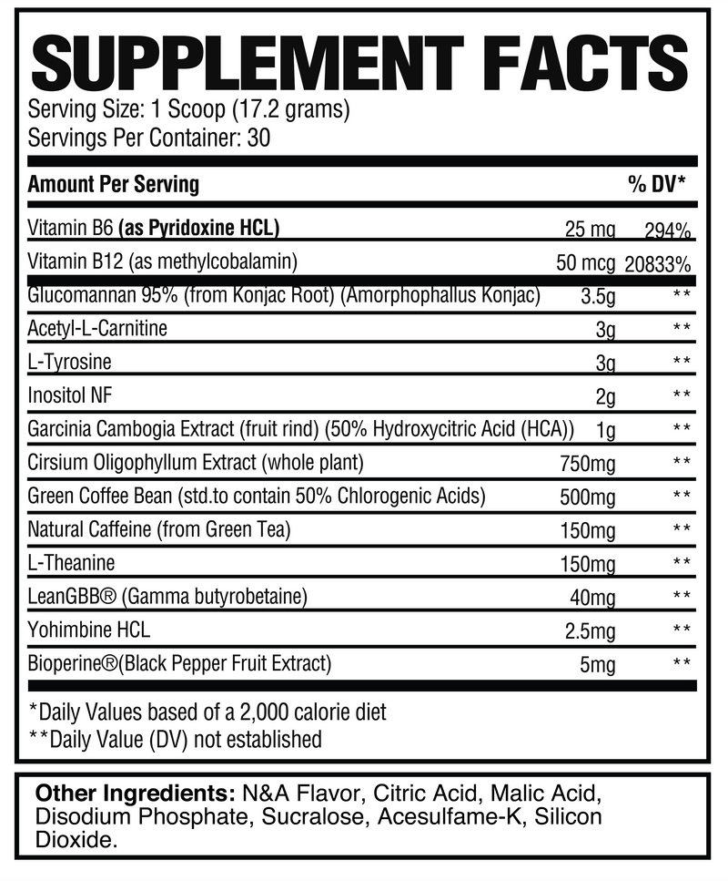 Raw Nutrition Burn - Supplement Xpress Online