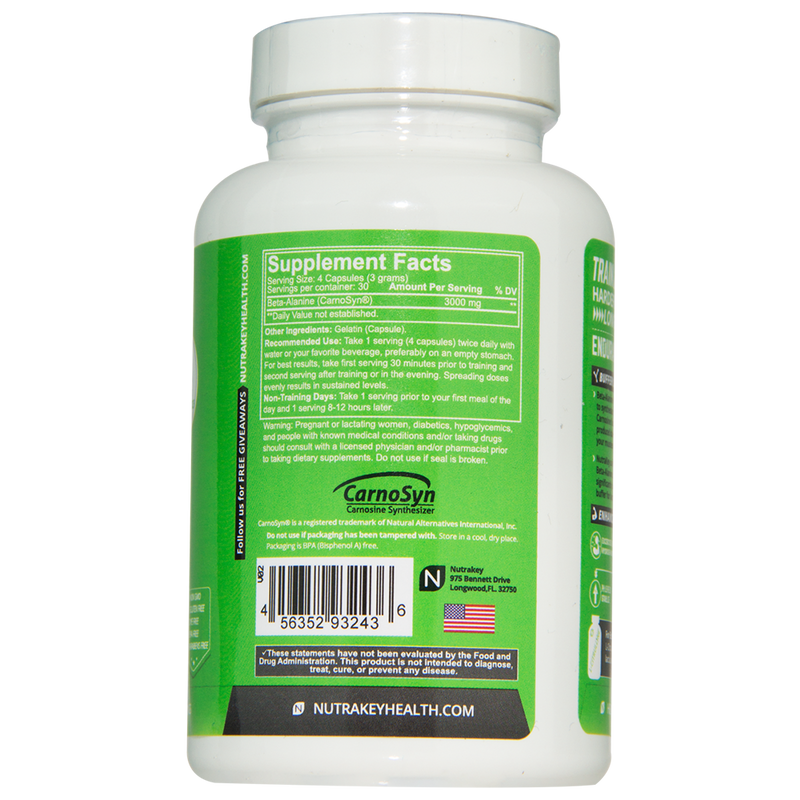Nutrakey Beta Alanine 120 caps - Supplement Xpress Online